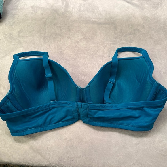 Cacique Lightly Lined Full Coverage Bra - Turquoise Blue - 42D - Picture 3 of 8